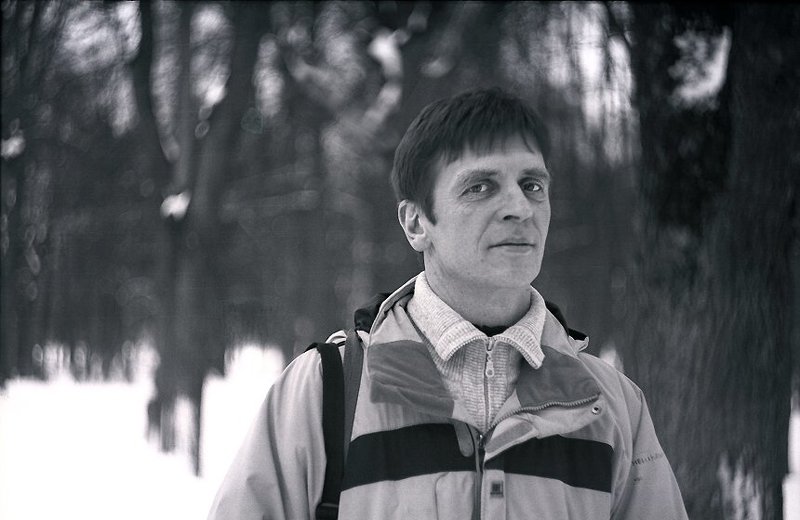 портрет, мужчина, взгляд, зима  фото превью