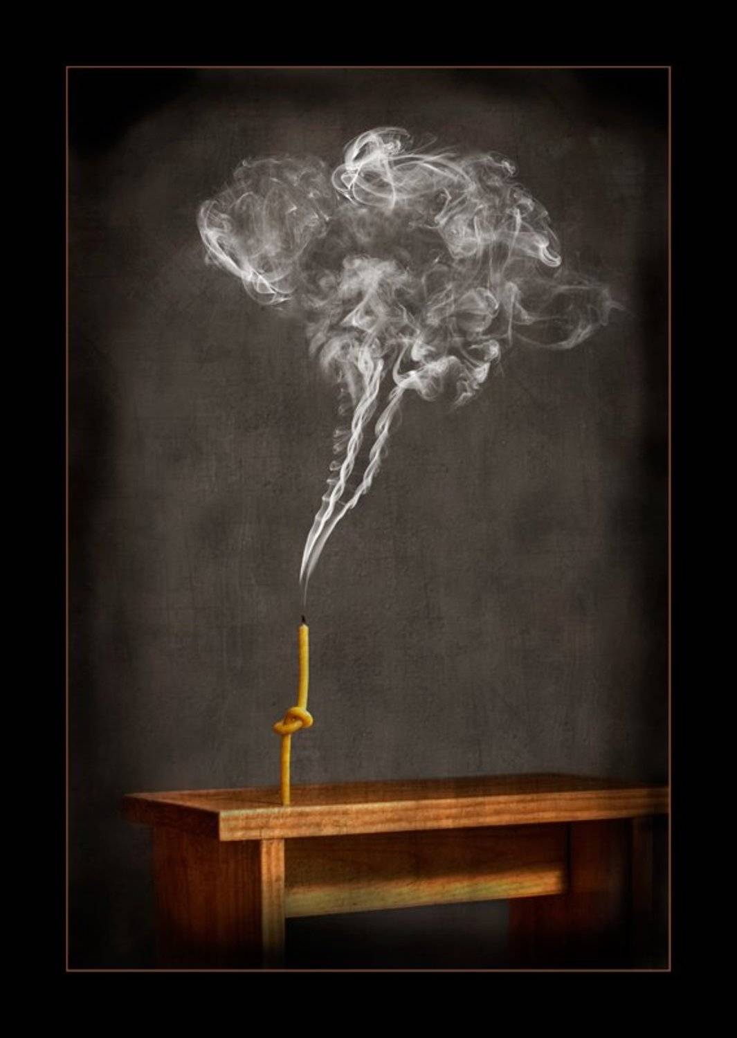 свеча, мысли, сьемка дыма, Garin Alexey