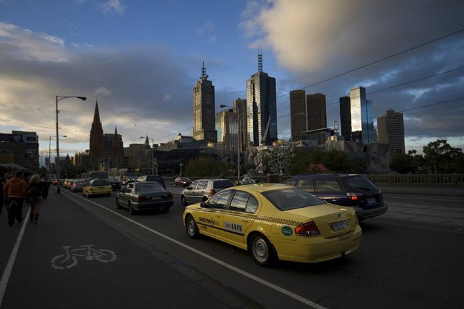 melbourne, australia, sunset, cityscape, taxi, Юлия Кузьменко