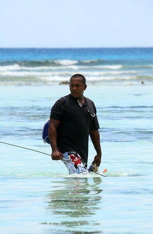 рыбак, океан  фото превью