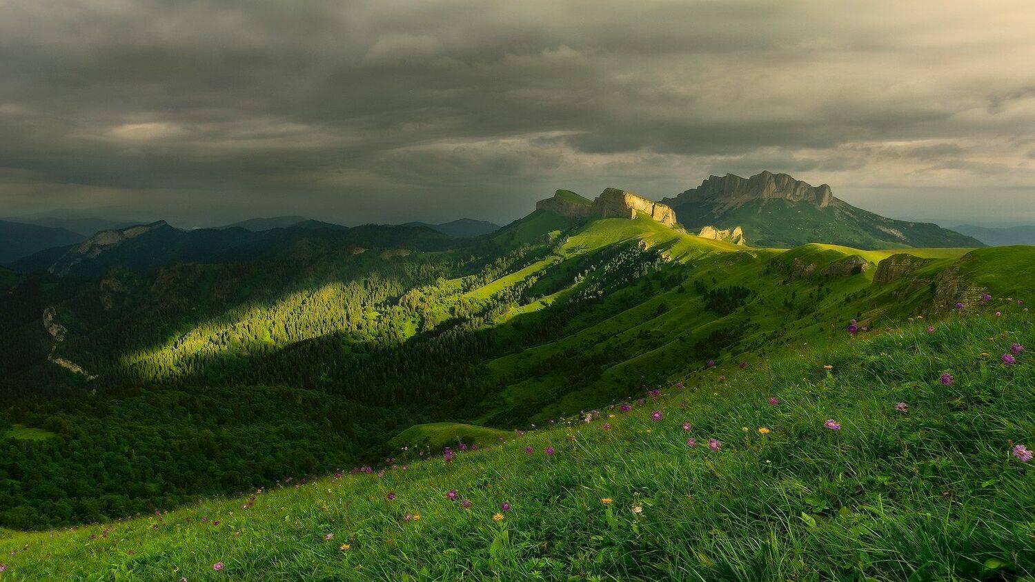 горы, кавказ, рассвет, ФЁДОР