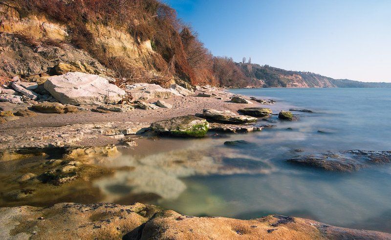 зимний, пейзаж, море, морская, вода зимний пейзаж фото превью