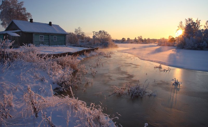 Морозный вечер фото превью