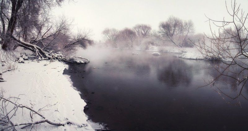 зима, мороз, утро ...У кромки льда... фото превью