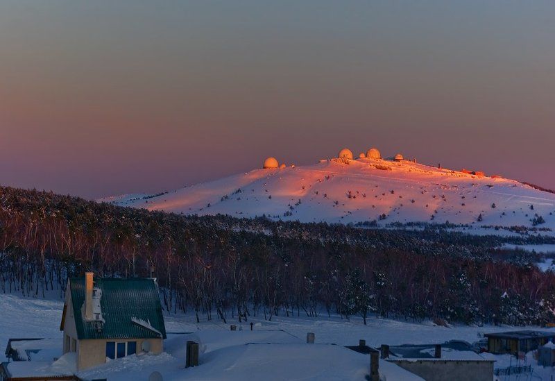Морозный рассвет фото превью
