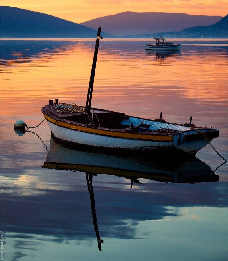 porto, montenegro, море, яхта, парусник, закат, Alexander Martynov