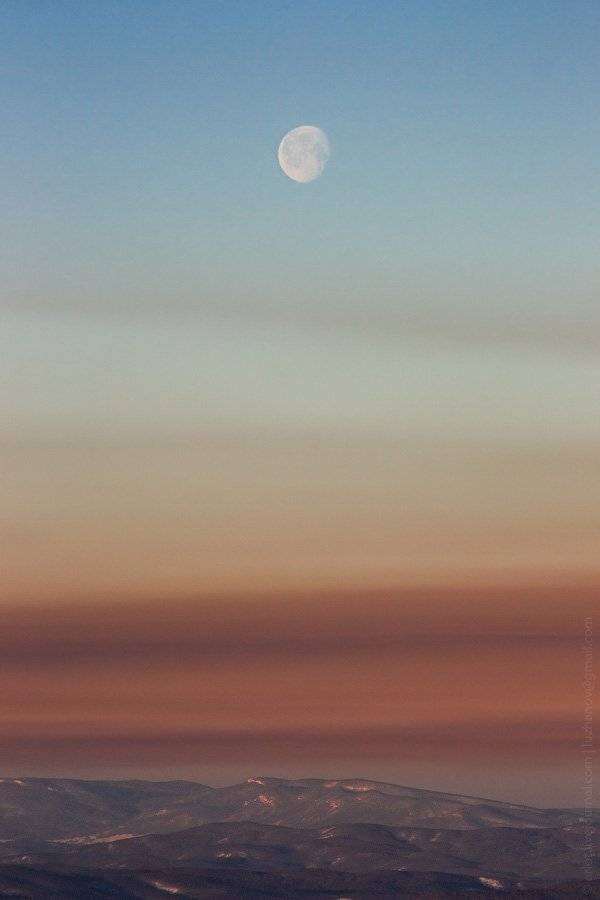 луна, горы, Игорь Лужанов