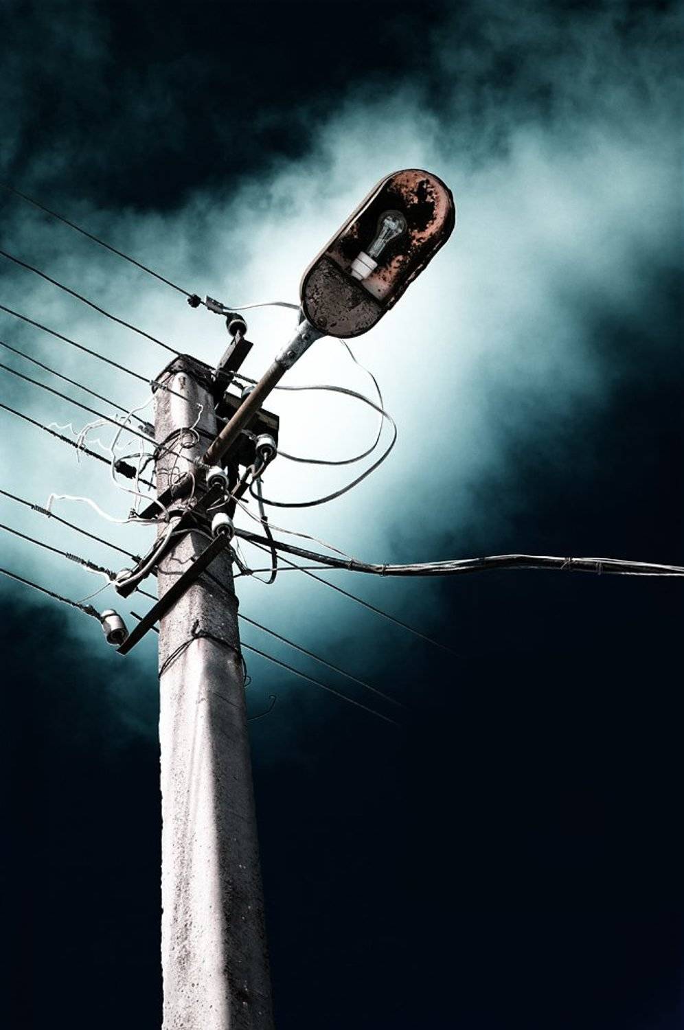 уличный фонарь, облако, Миронов Сергей