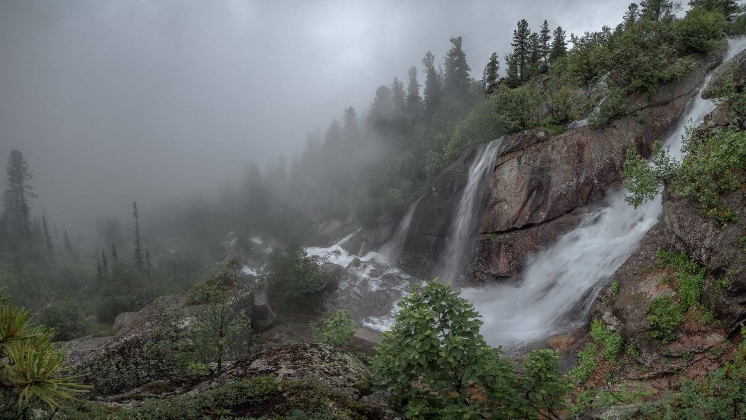 природа, пейзаж, горы, туман, Дамир Белоколенко