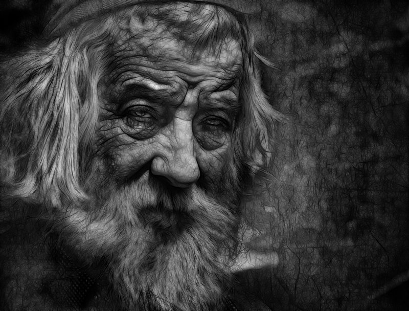 portret, портрет, чб, монохром  фото превью