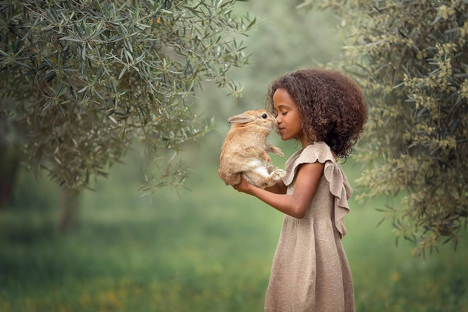 кролик девочка кудри оливки, Екатерина Белоножкина