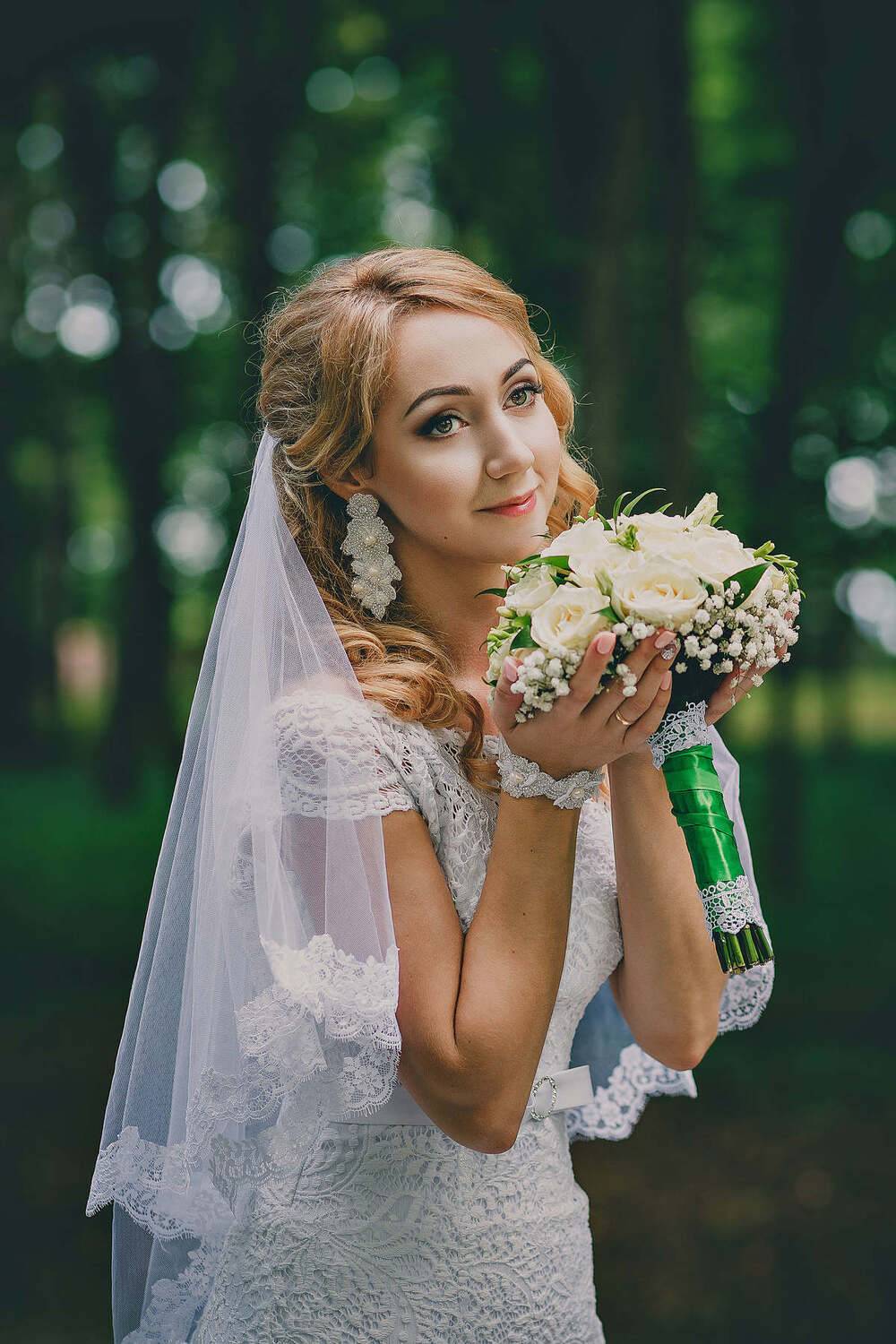 свадьба, свадебная фотосессия,  невеста, свадебный букет, свадебное платье, счастье, любовь, портрет, Владимир Васильев