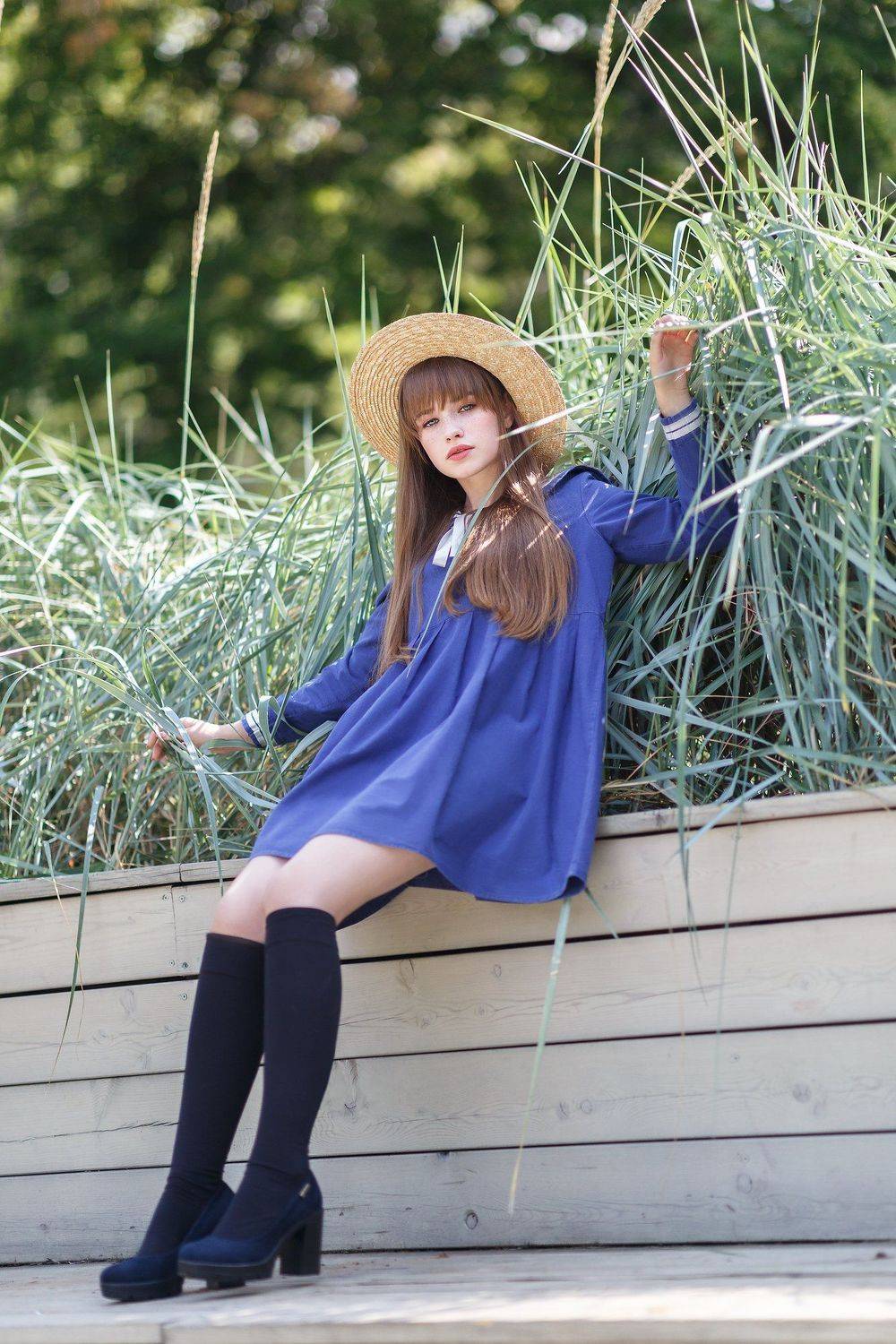 Девушка, юная, лето, дневной свет, рыжие волосы, длинные волосы, голубые глаза, красота, веснушки, Canon., Оксана Ведмеденко