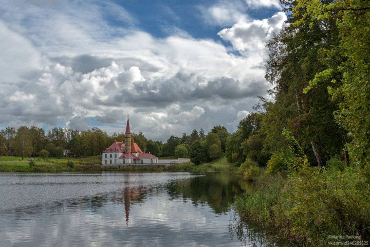 пейзаж, осень, приоратский парк, приоратский дворец, озеро \"чёрное\", город гатчина, пригороды санкт-петербурга, Марина Павлова