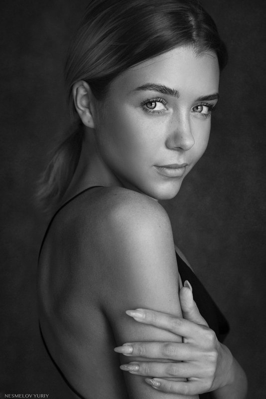 girl, portrait, art, девушка, портрет, черно-белое, blackandwhite  фото превью
