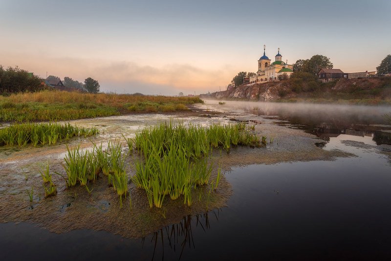 урал, чусовая, рассвет Утро в селе Слобода фото превью