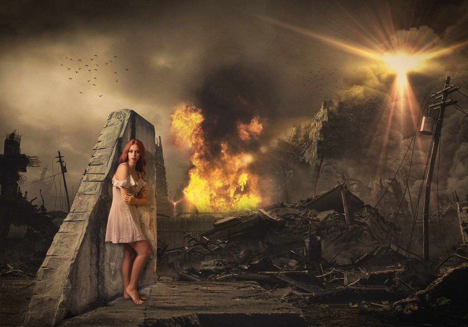 девушка, руины, Sergii Vidov
