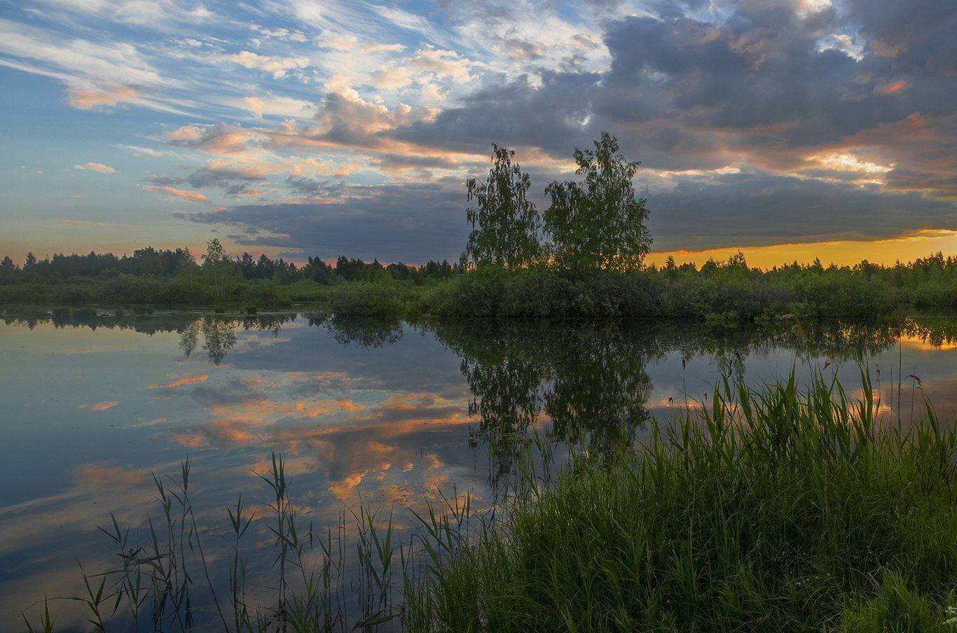пейзаж,закат, Елена Рубинская
