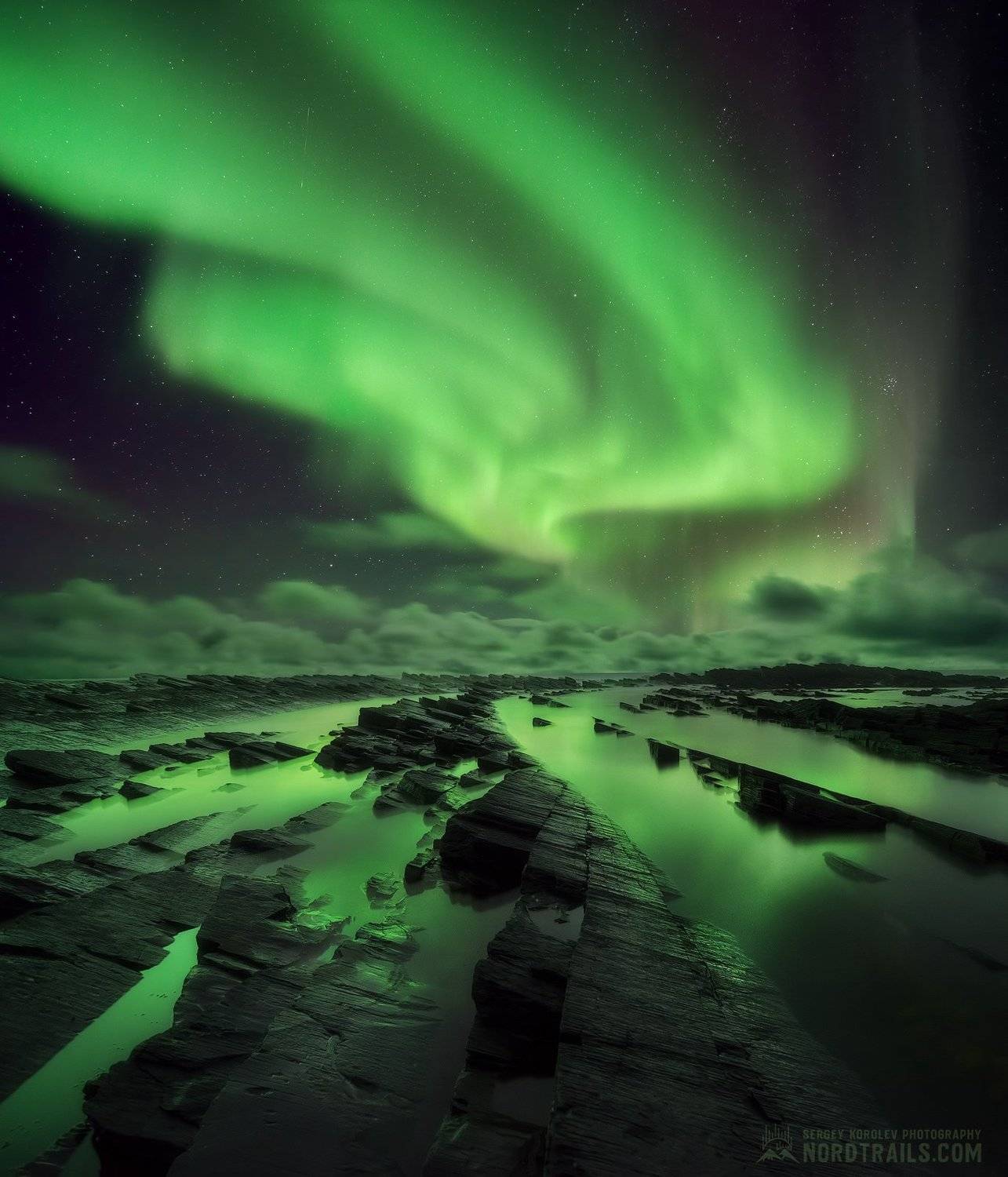 кольский, кольский полуостров, рыбачий, рыбачий полуостров, северное сияние, полярное сияние, север, Сергей Королев