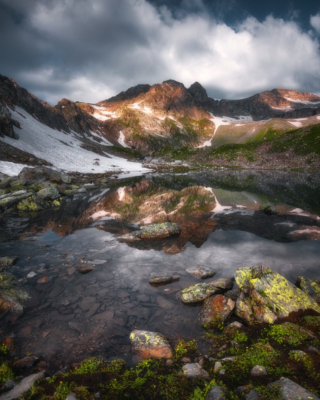 архыз, кавказ, софийские озера, горное озеро, отражение, горы, рассвет, пейзаж Софийский калейдоскоп фото превью