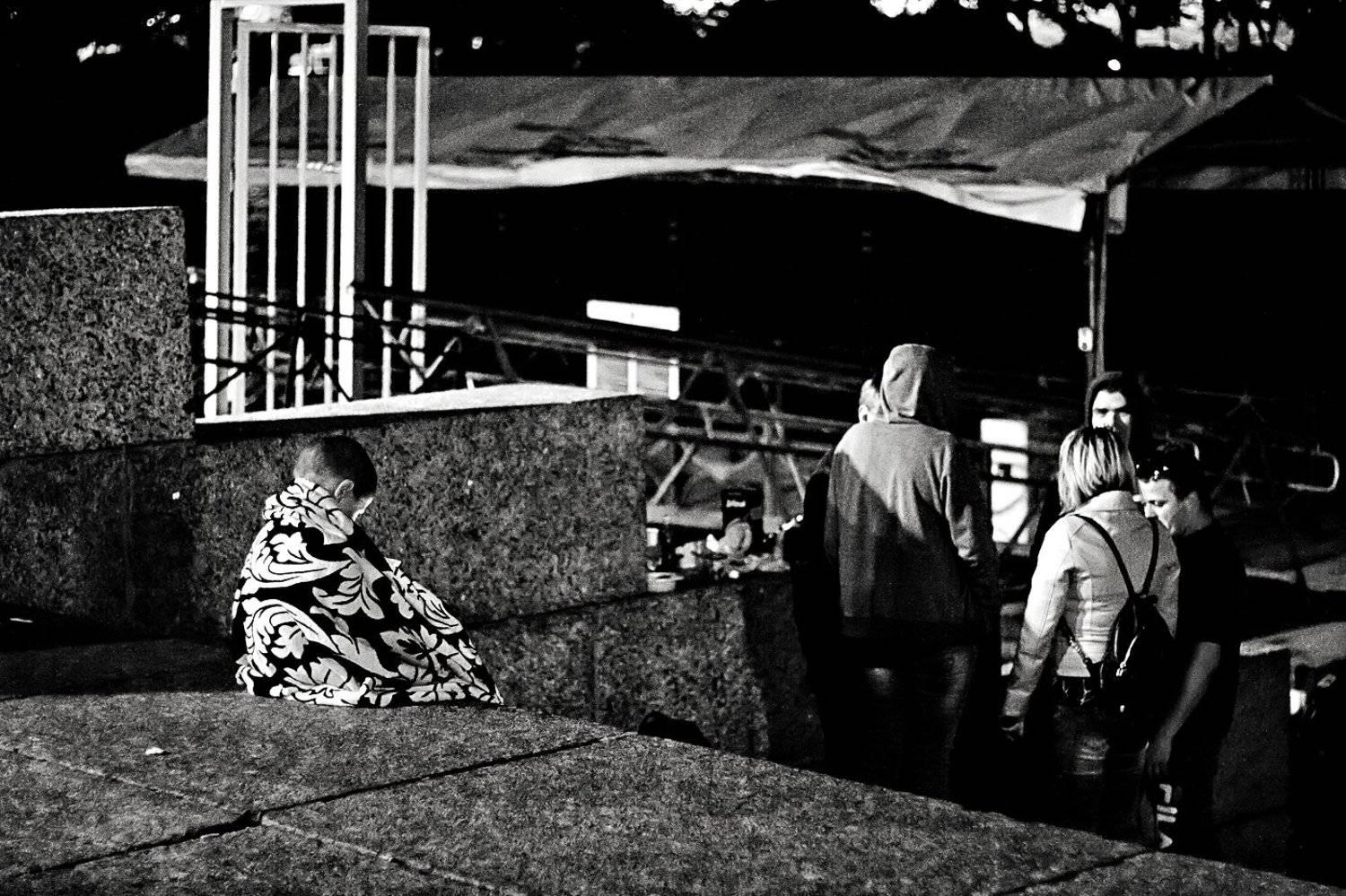 чб, город, ночь, жанр, ребенок, Ярина Яриловец