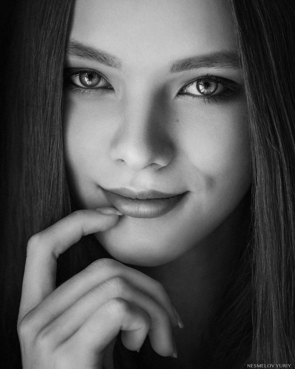 girl, portrait, art, девушка, портрет, черно-белое, blackandwhite, Несмелов Юрий