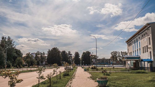 Пейзаж маленького городка...