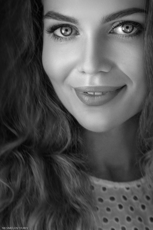 girl, portrait, art, девушка, портрет, черно-белое, blackandwhite  фото превью