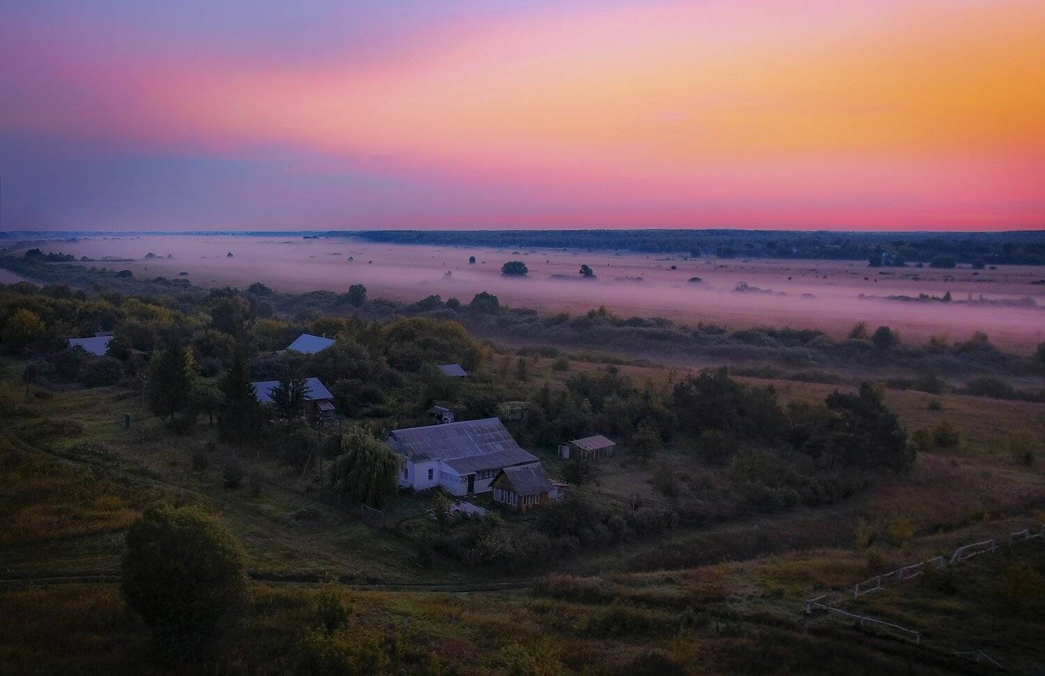фото, природа, пейзаж, утро, лето, туман, Екатерина