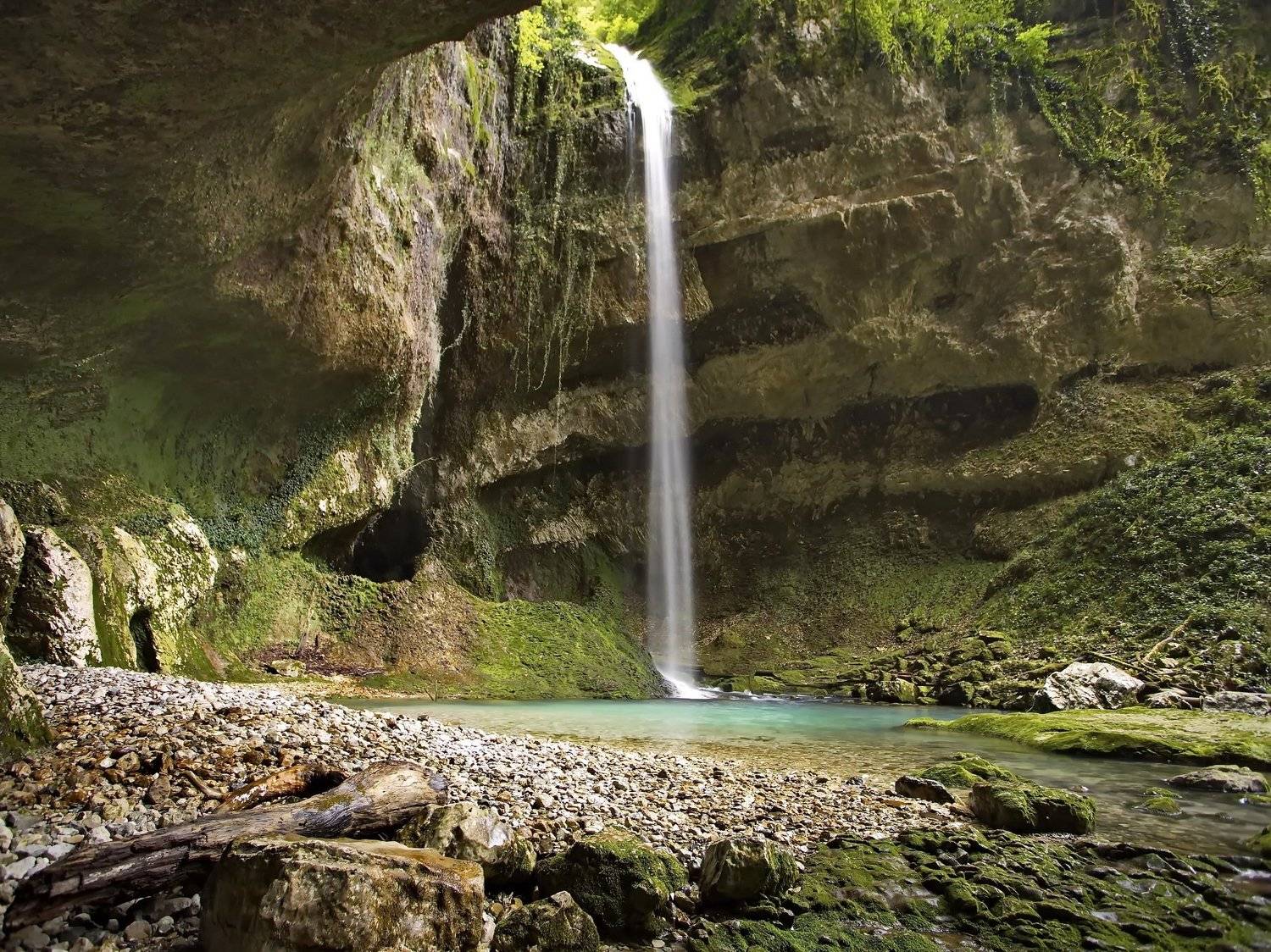горы водопад река, Евгений Никишин