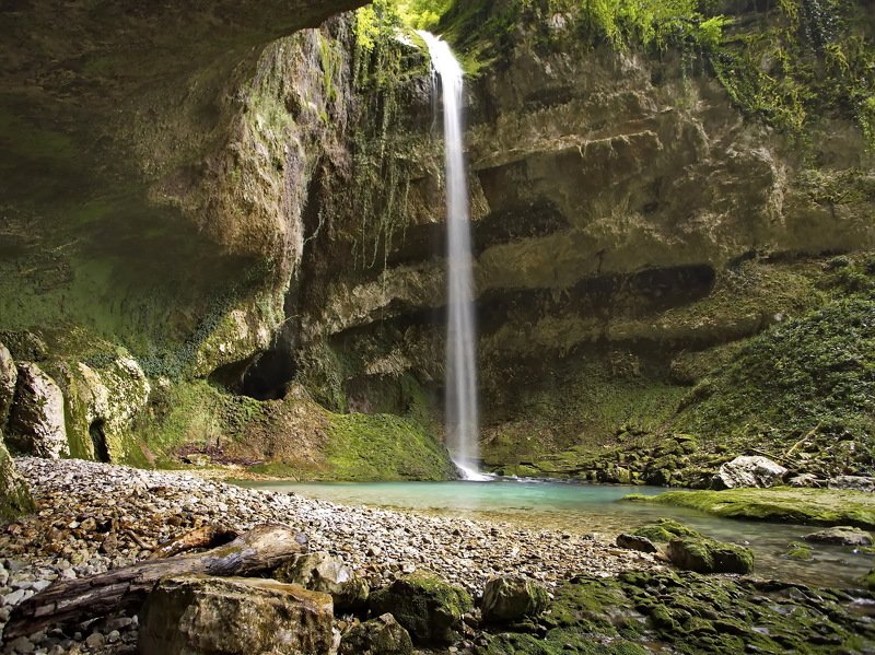 горы водопад река Глубокий яр. фото превью