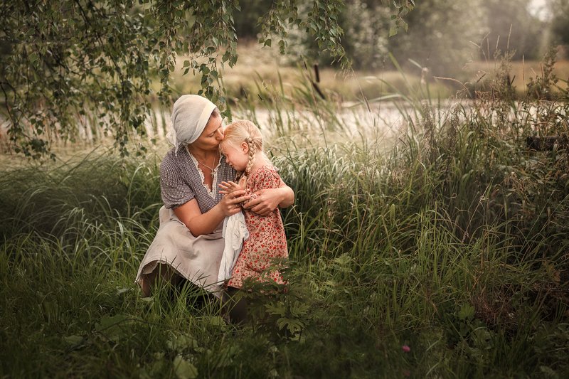 kids, дети, children, деревня, мама и дочка \