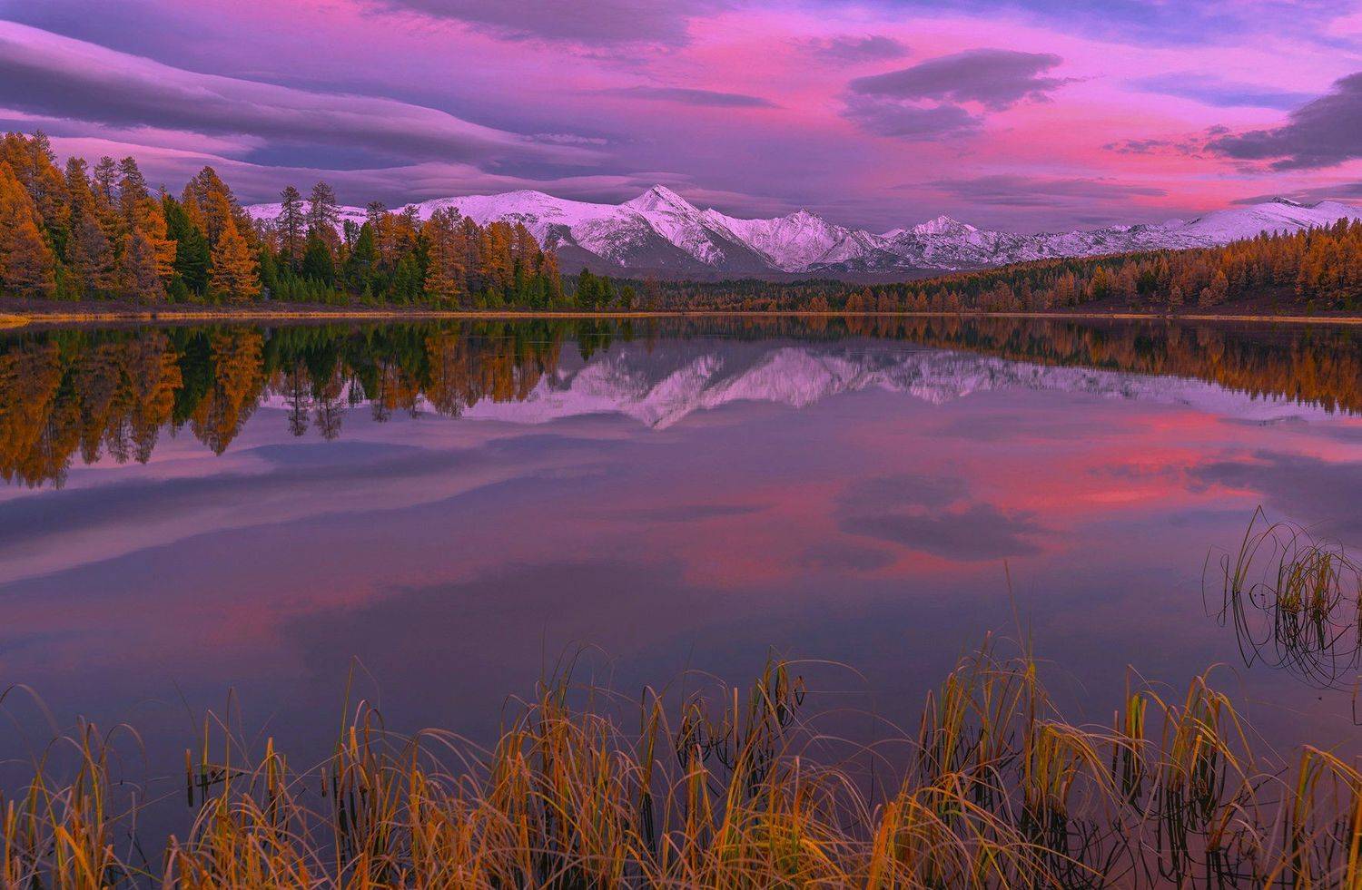 киделю, алтай, осень, закат,, Евгений Шестаев