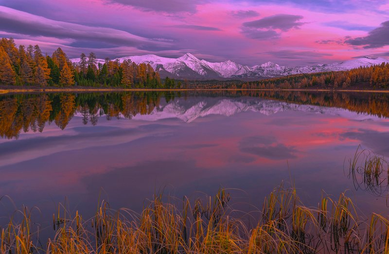 киделю, алтай, осень, закат, Закатный Киделю фото превью