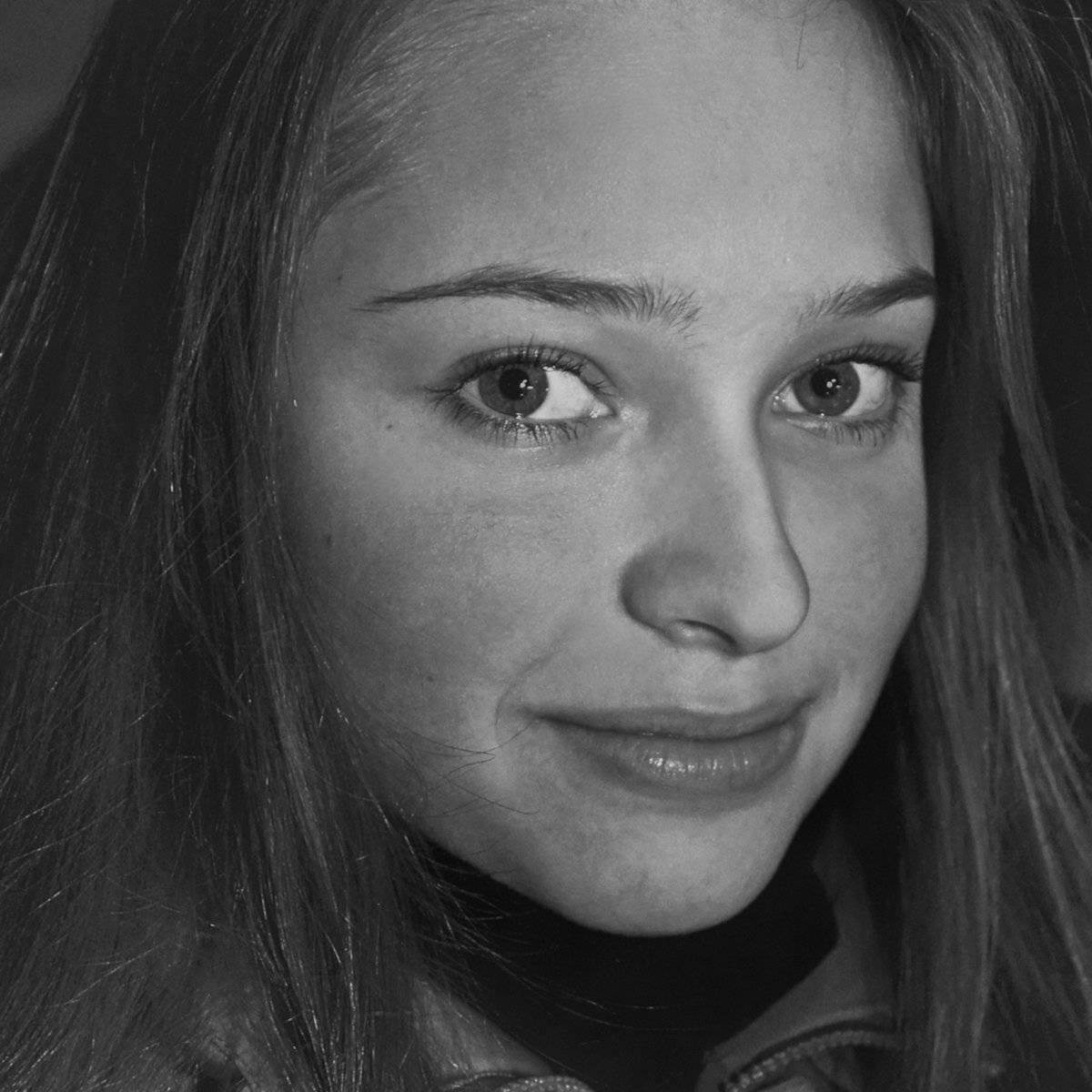 портрет, девушка, глаза, взгляд, апатиты, чб, Николай Смоляк