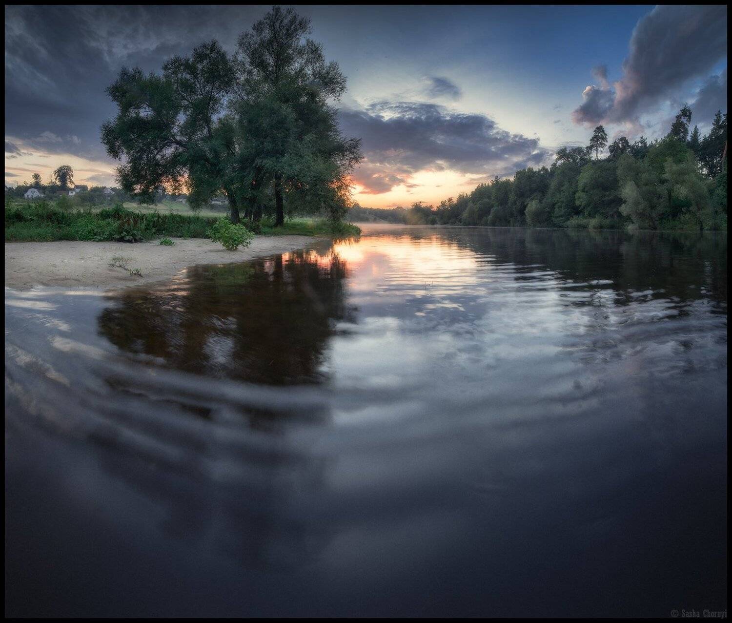 украина, коростышев, природа, река, тетерев, небо, рассвет, пейзаж, тишина, гармония, волшебство, жизнь, бытие, осознанность, рябь, островок, фотограф, чорный,, Александр Чорный