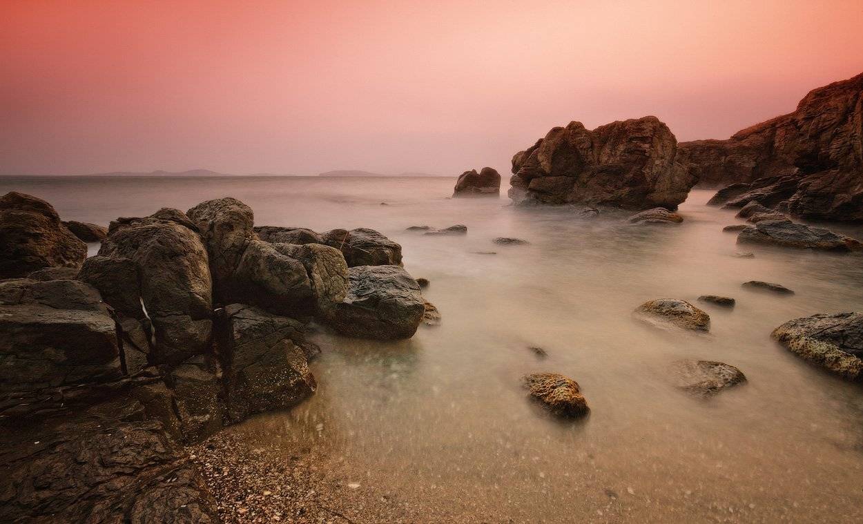 вечер, море, скалы, Андрей Кровлин