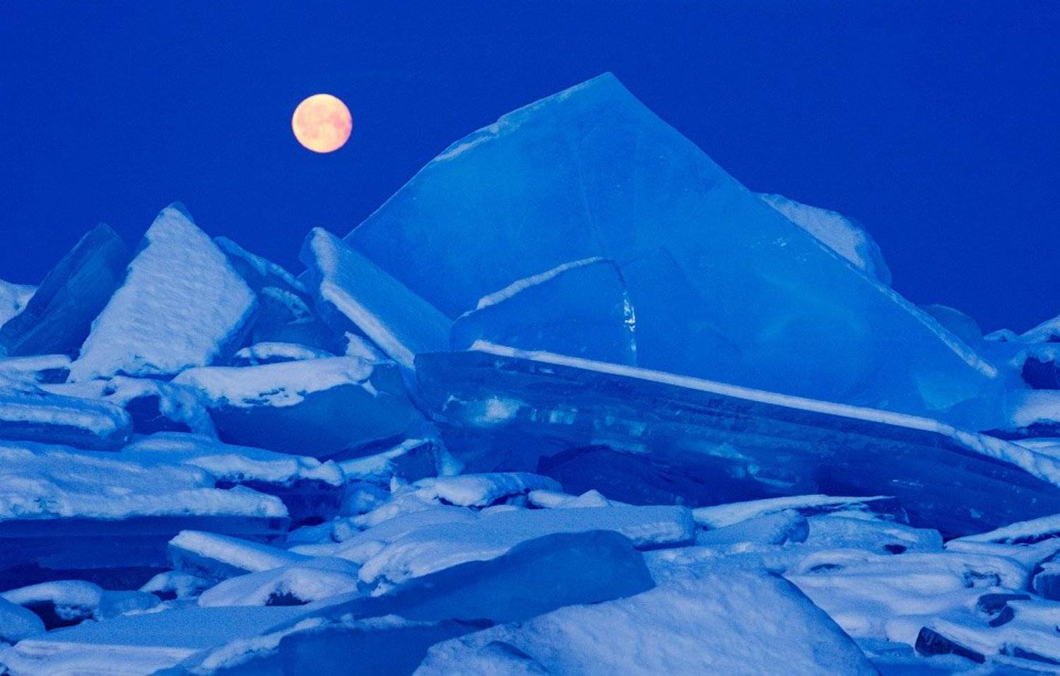 байкал, лед, луна, Алексей Харитонов