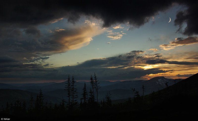 кузнецкий, алатау, поднебесные, зубья PRO угрюмый закат фото превью