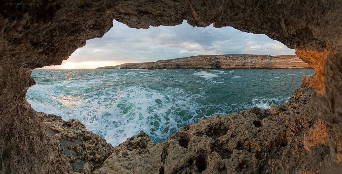 крым, тарханкут, закат, море, скалы, Юрий Коваленко