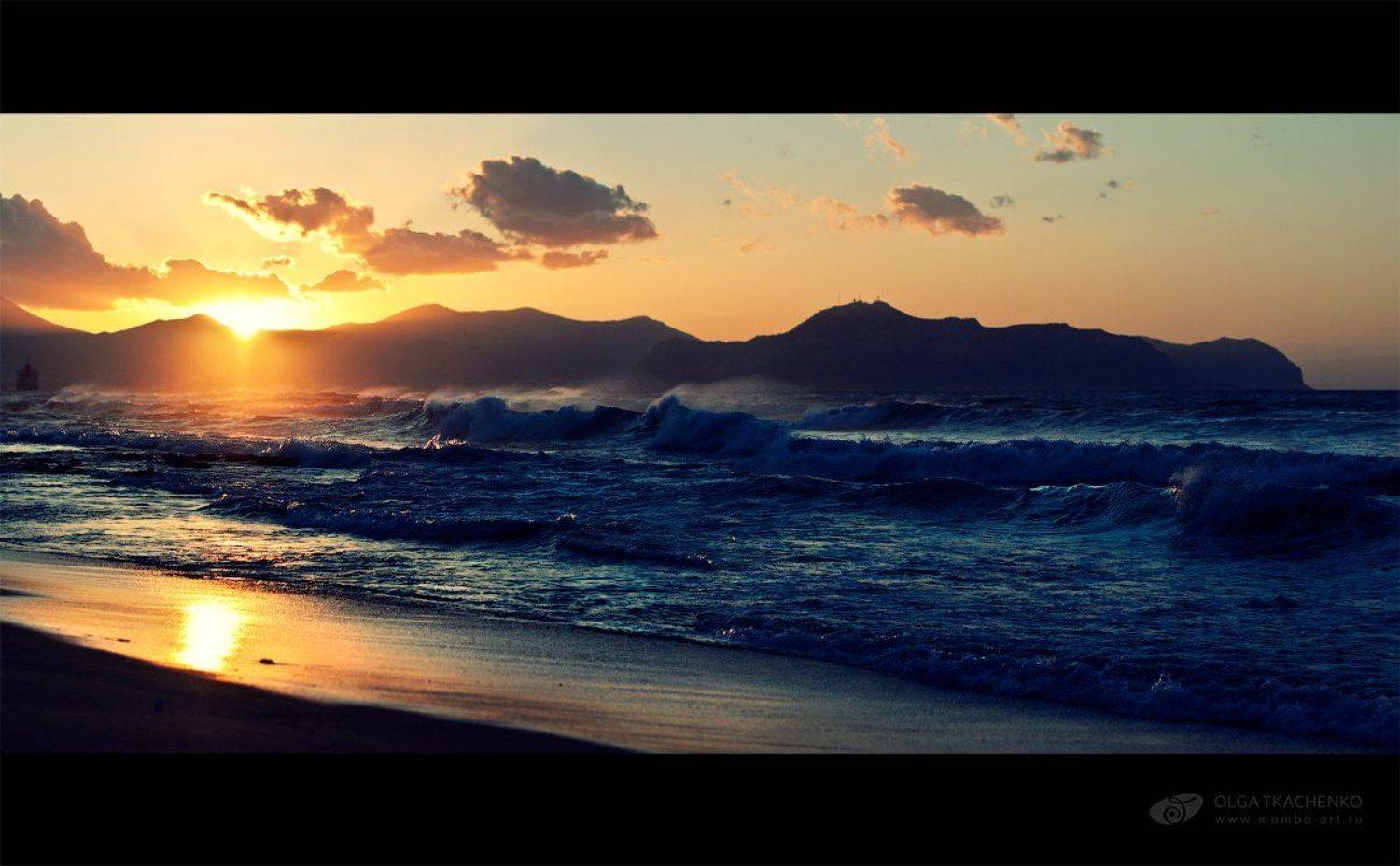 storm, scape, sea, sunset, aspra, sicily, sun, clouds, Olga Tkachenko