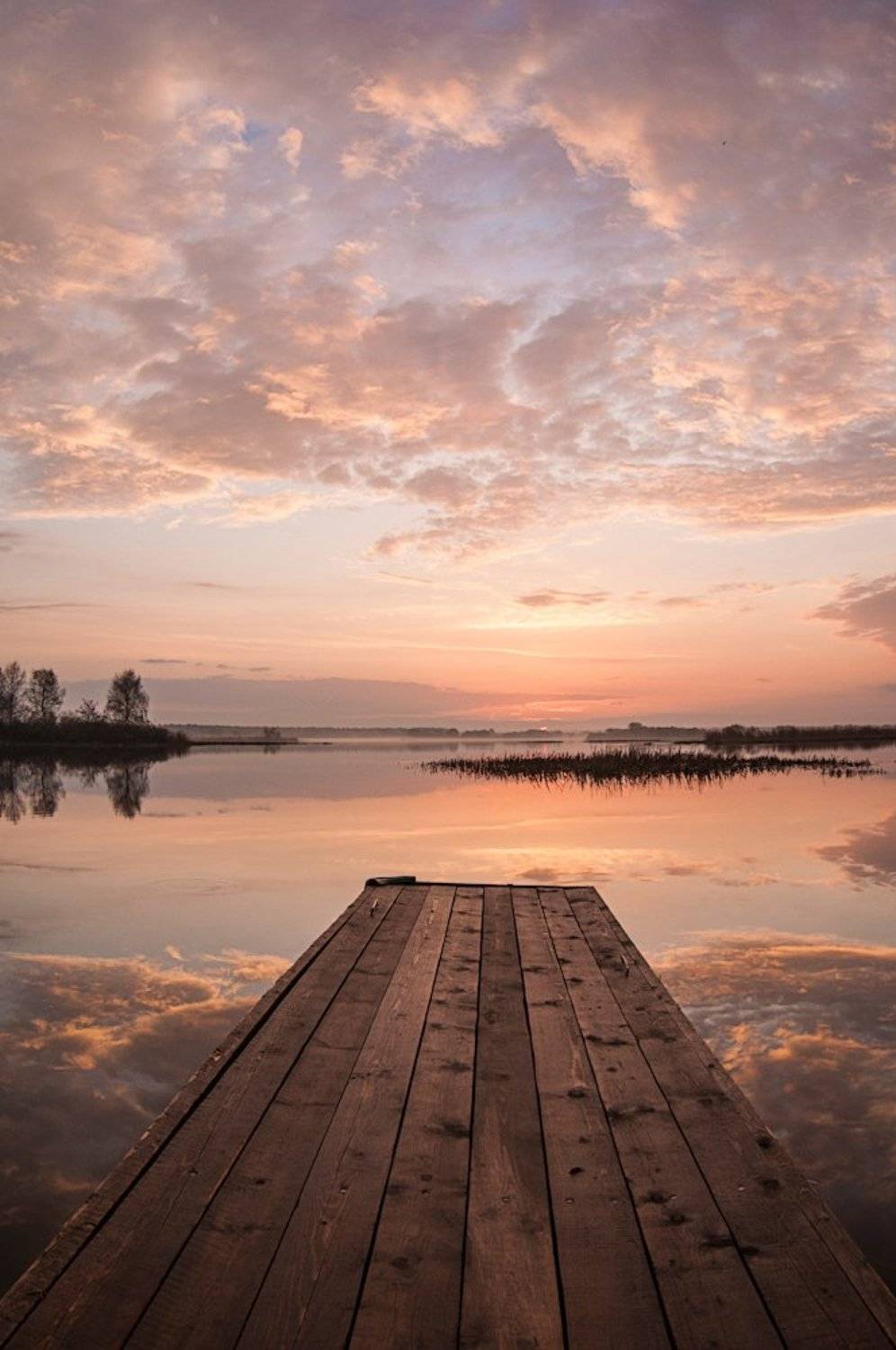 мосток, вода, рассвет, восход, утро, река, волга, Динара