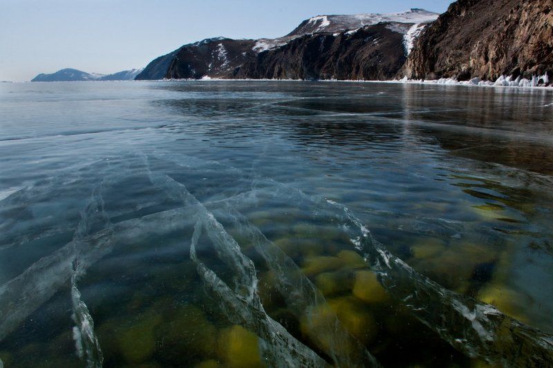 байкал, лед Прозрачный путь фото превью