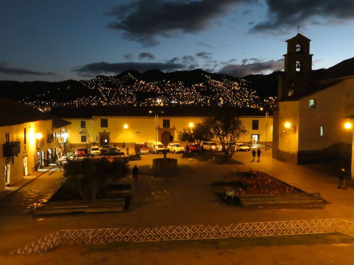 ночь, куско, перу, город, огни, путешествия, Сергей Козинцев