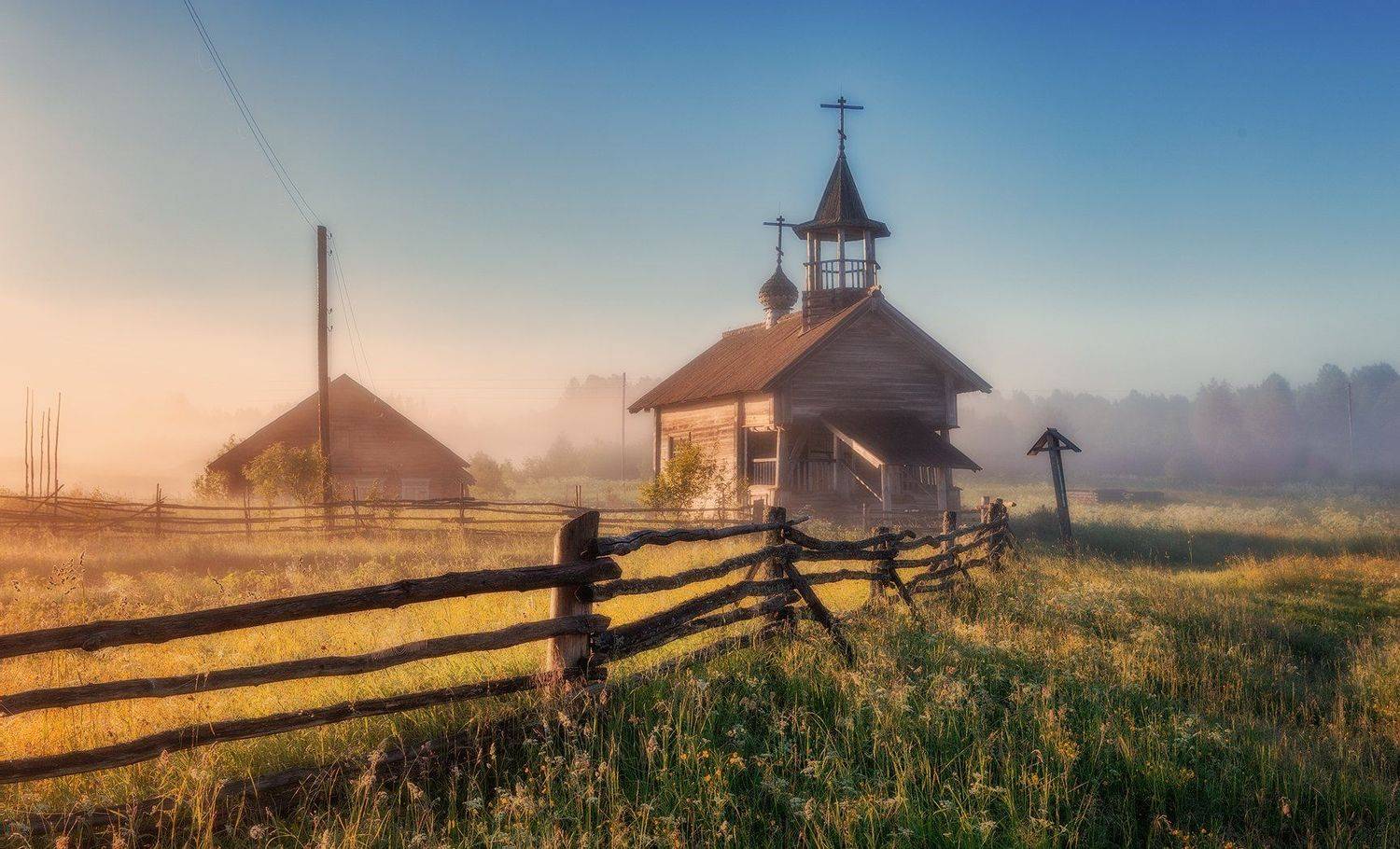 кенозеро, кенозерье, рассвет, часовня, Владимир Липецких