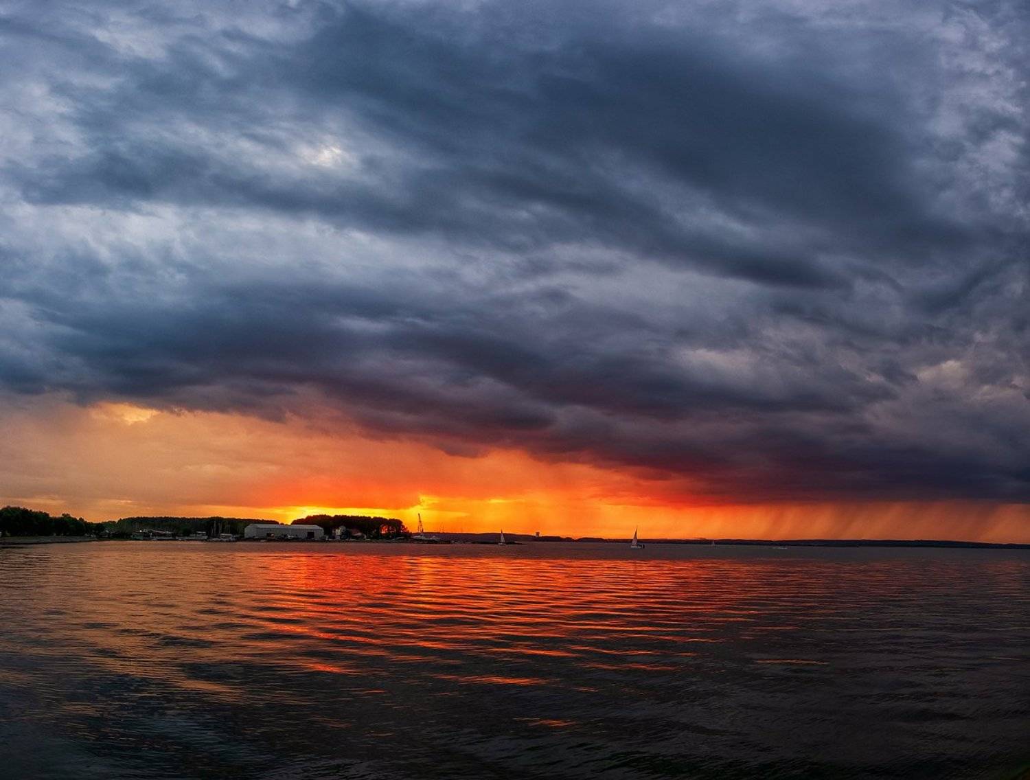 закат, дождь, гроза, тучи, Дима Карабинов