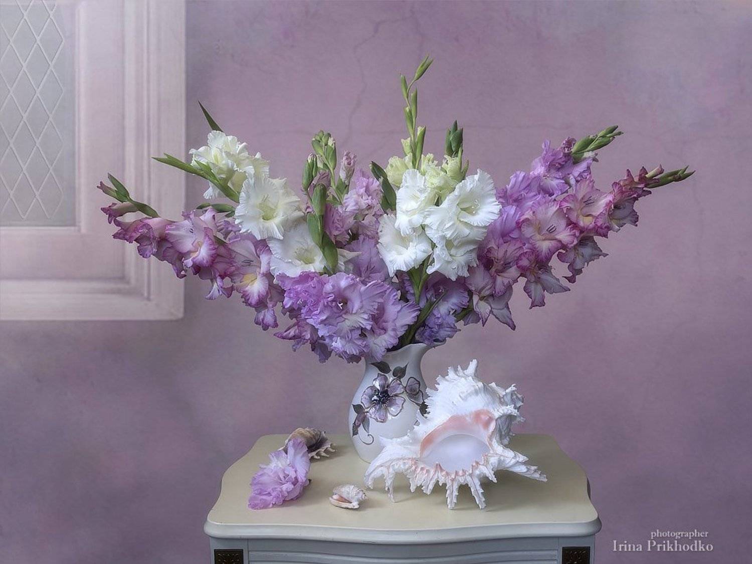 натюрморт, букет, цветочный, винтажный, гладиолусы,, Ирина Приходько