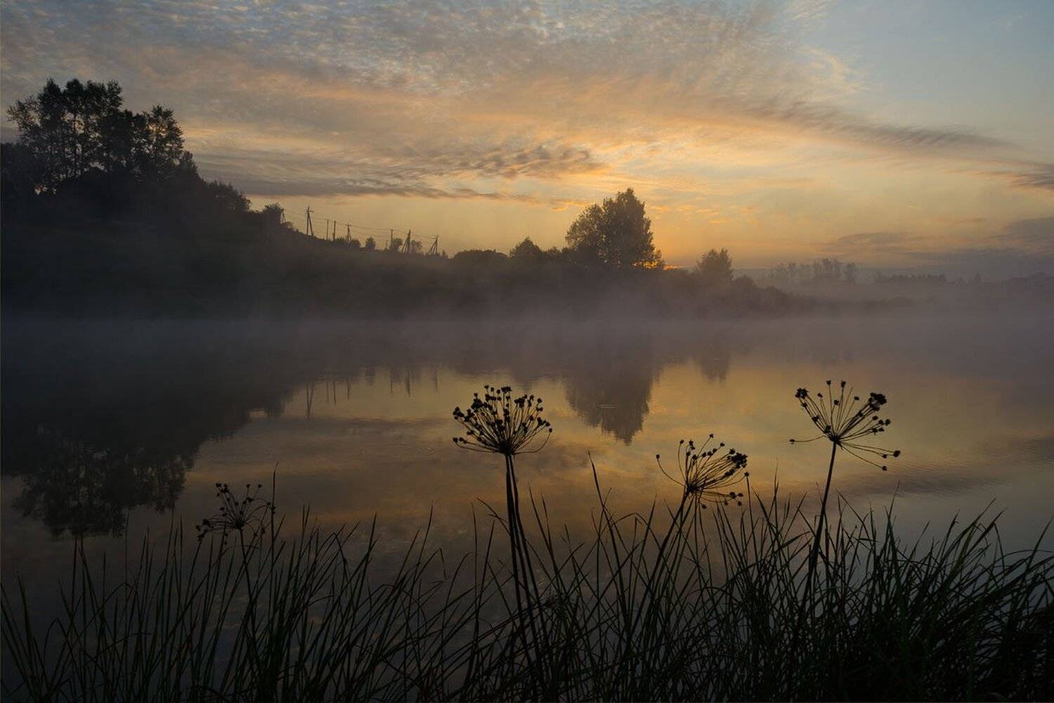 утро, рассвет, пейзаж, архангельское, Михаил Агеев