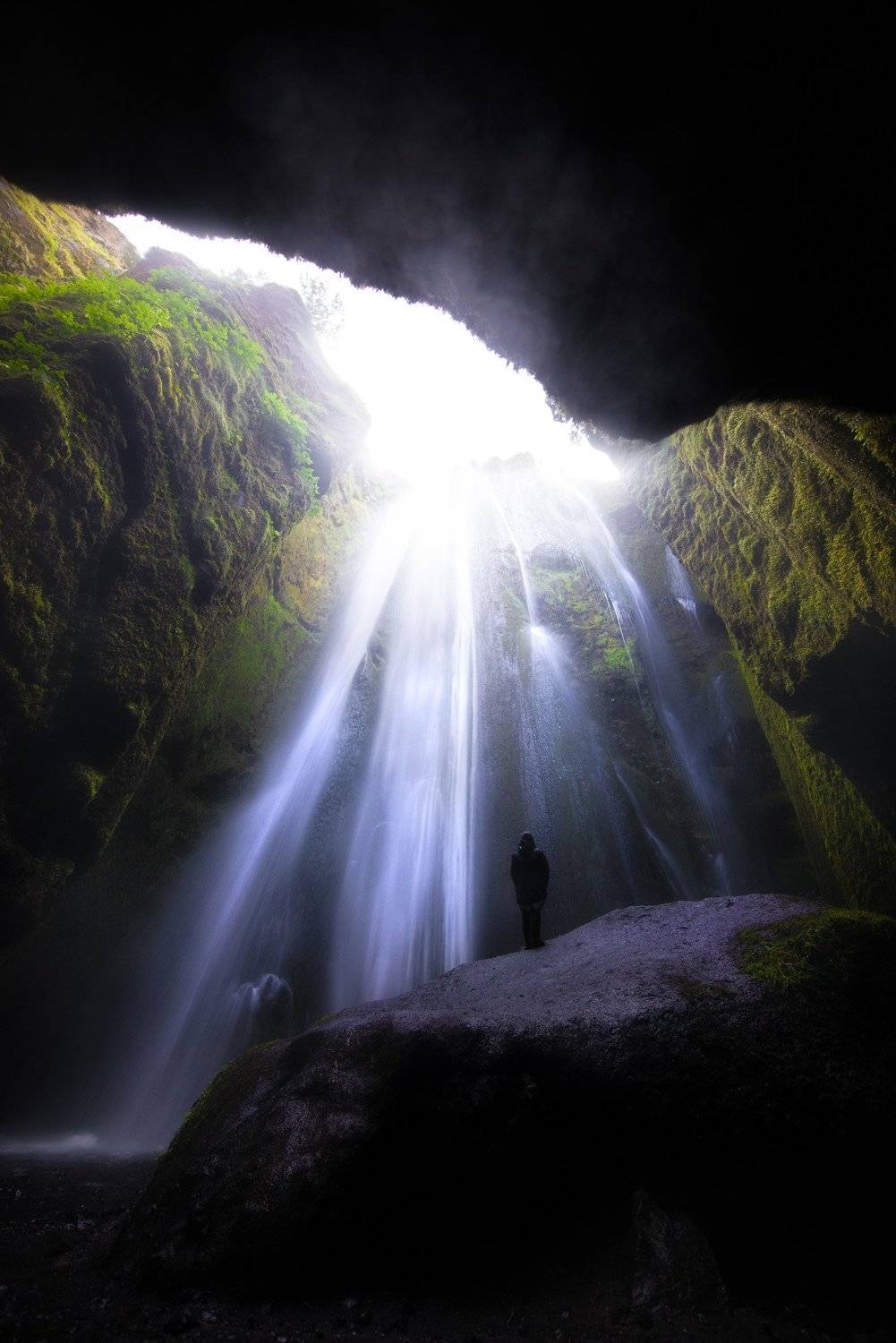 iceland, cave, waterfall, nature, Jarkko J&auml;rvinen