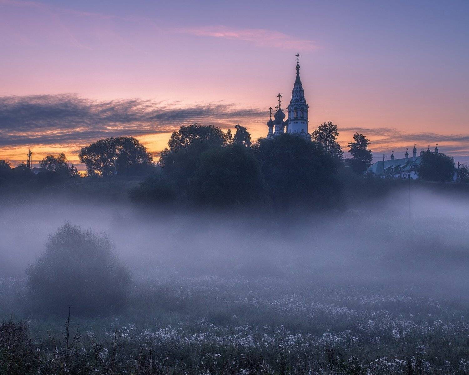 природа, пейзаж, рассвет, Валищево, Московская область, осень, Мартыненко Дмитрий